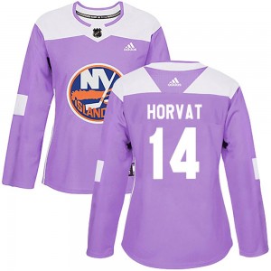 Women's Adidas New York Islanders Bo Horvat Purple Fights Cancer Practice Jersey - Authentic