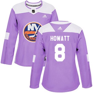 Women's Adidas New York Islanders Garry Howatt Purple Fights Cancer Practice Jersey - Authentic