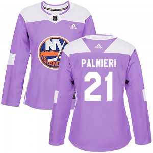 Women's Adidas New York Islanders Kyle Palmieri Purple Fights Cancer Practice Jersey - Authentic