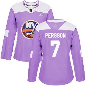Women's Adidas New York Islanders Stefan Persson Purple Fights Cancer Practice Jersey - Authentic