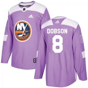 Men's Adidas New York Islanders Noah Dobson Purple Fights Cancer Practice Jersey - Authentic