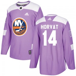 Men's Adidas New York Islanders Bo Horvat Purple Fights Cancer Practice Jersey - Authentic