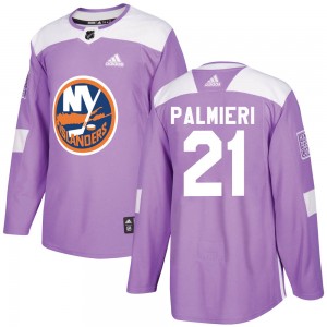 Men's Adidas New York Islanders Kyle Palmieri Purple Fights Cancer Practice Jersey - Authentic