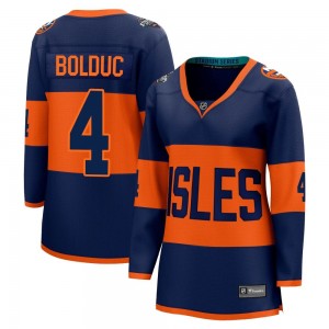 Women's Fanatics Branded New York Islanders Samuel Bolduc Navy 2024 Stadium Series Jersey - Breakaway