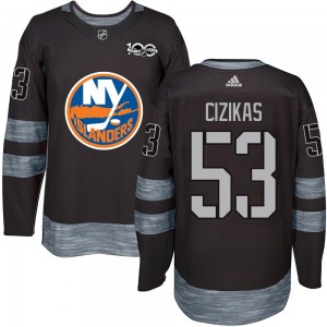 Men's New York Islanders Casey Cizikas Black 1917-2017 100th Anniversary Jersey - Authentic