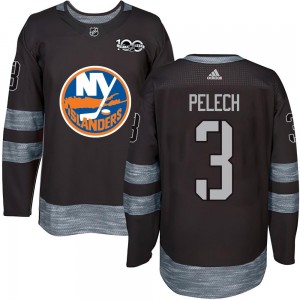 Men's New York Islanders Adam Pelech Black 1917-2017 100th Anniversary Jersey - Authentic