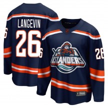 Men's Fanatics Branded New York Islanders Dave Langevin Navy Special Edition 2.0 Jersey - Breakaway